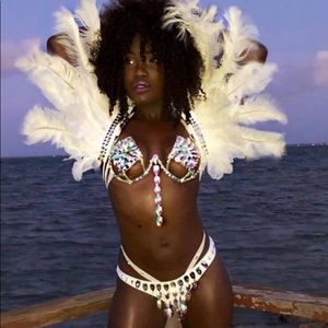 Mas Carnival Costume (White/Iridescent)